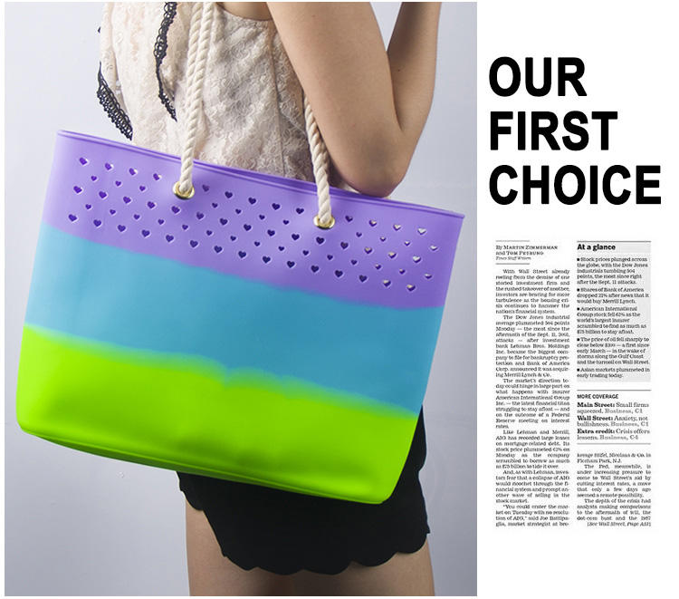 silicone tote handbag custom bag for girls-1