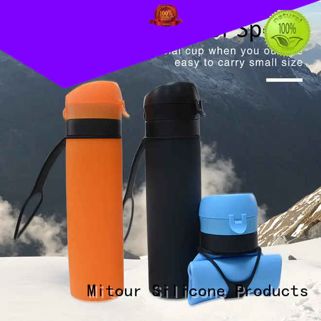 straight foldable silicone bottle for children