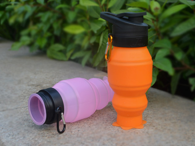 Mitour Silicone Products straight silicone water bottle collapsible outdoor for water storage-22