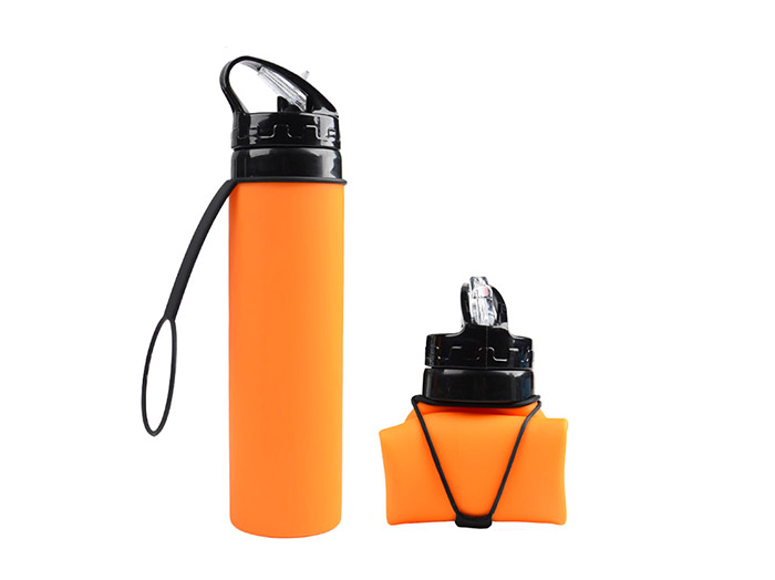Mitour Silicone Products foldable collapsible silicone water bottle outdoor for water storage-4