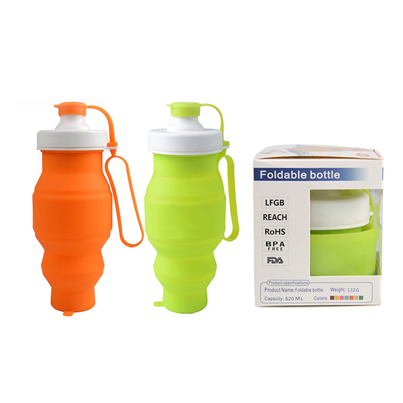 Mitour Silicone Products collapsible foldable silicone water bottle for children-15