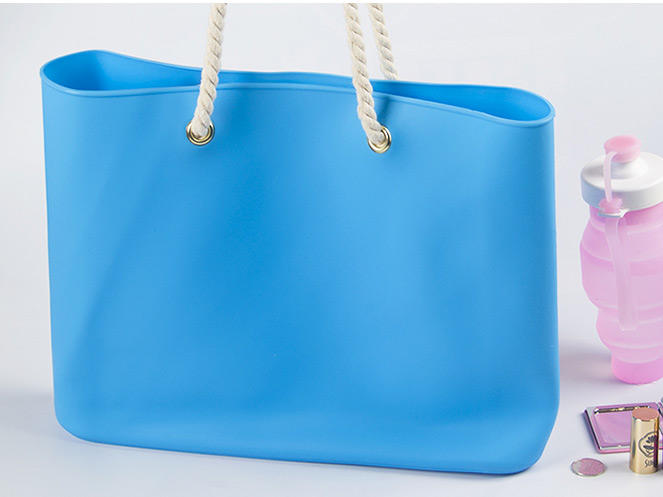 collapsible silicone tote bag beach handbag for school