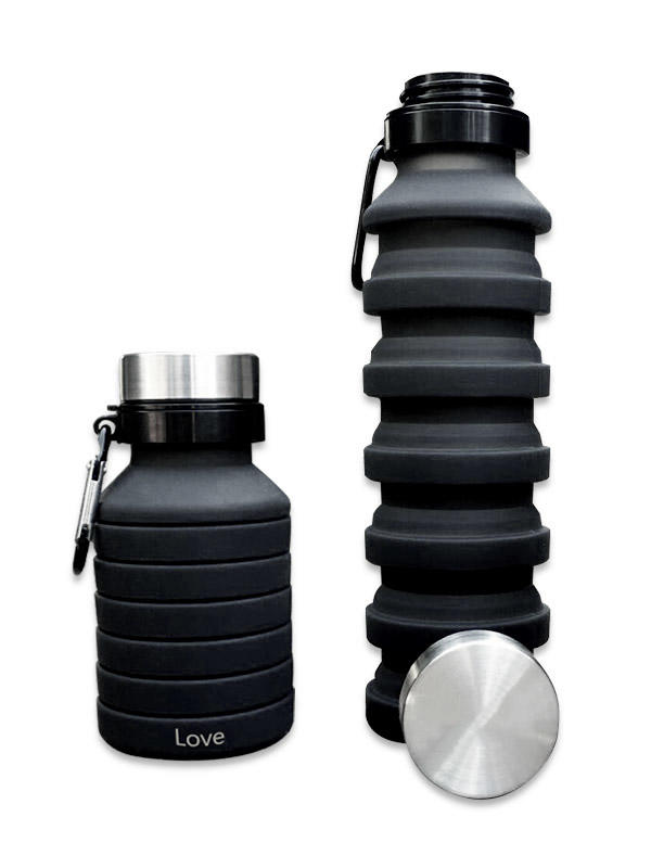 folding silicone water bottle for water storage-1