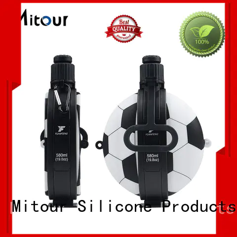 Mitour Silicone Products football silicone foldable bottle for wholesale for water storage