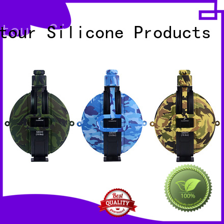 Mitour Silicone Products folding silicone water bottle safety bulk production for children