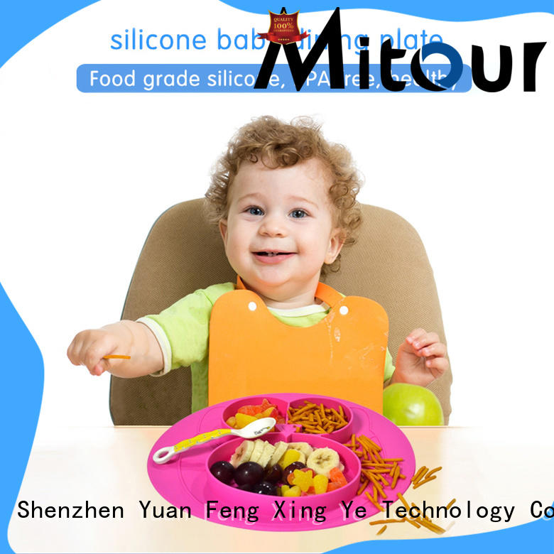 Mitour Silicone Products foldable silicone kids placemat for baby