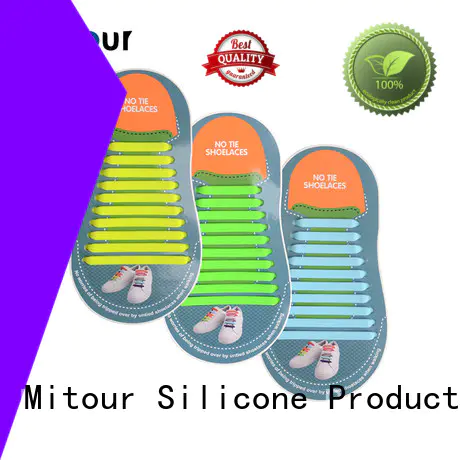 high-quality no tie elastic silicone shoelace shoelaces for boots Mitour Silicone Products