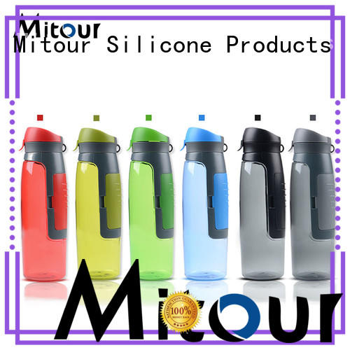 Mitour Silicone Products straight 750ml glass water bottle for children