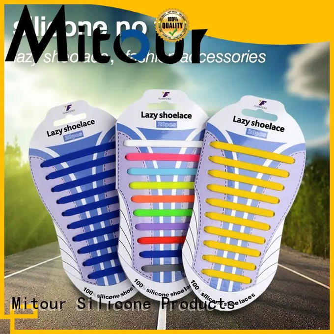 Mitour Silicone Products cheap no tie elastic silicone shoelace for child