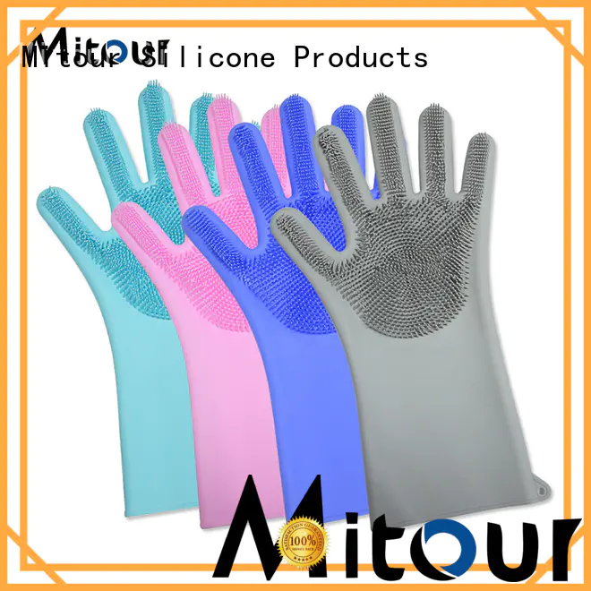Mitour Silicone Products gloves scrubbing gloves ODM for indoor cleaning