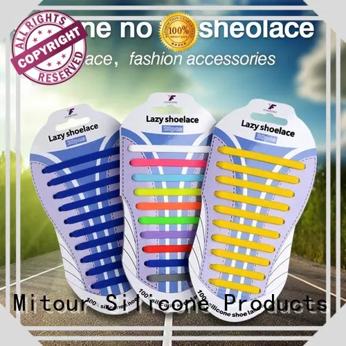 no tie elastic silicone shoelace shoelaces for boots Mitour Silicone Products