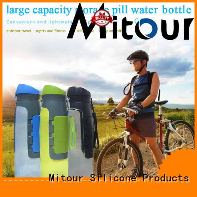 Mitour Silicone Products foldable silicone bottle sleeve for wholesale for water storage