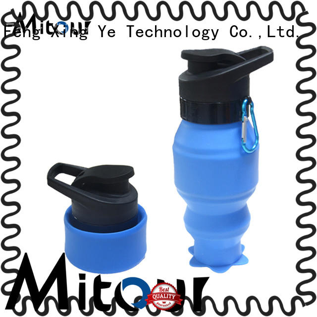 Mitour Silicone Products portable 750ml glass water bottle for wholesale for water storage