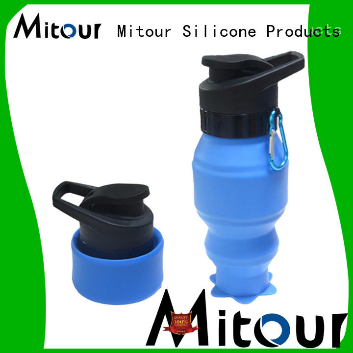 Mitour Silicone Products foldable silicone roll bottle bulk production for water storage