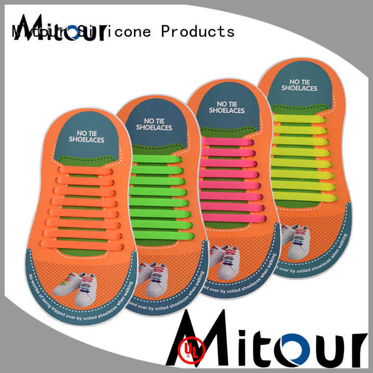 high-quality no tie elastic silicone shoelace for child Mitour Silicone Products