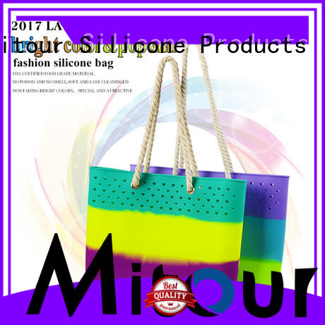 collapsible silicone beach tote handbag for travel