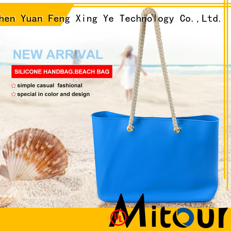collapsible silicone tote bag beach handbag for school