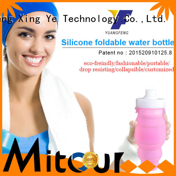 Mitour Silicone Products collapsible silicone bottle sleeve purse for water storage
