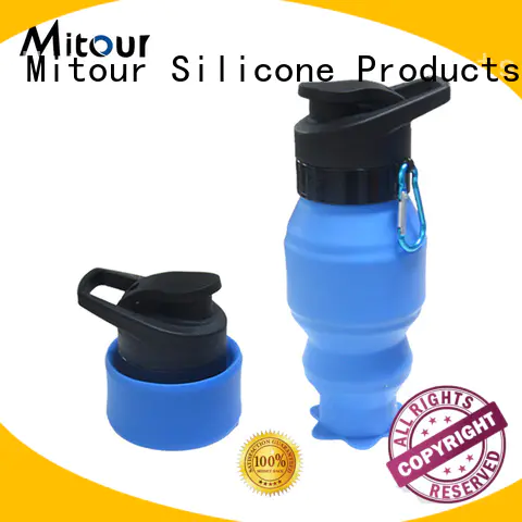collapsible silicone squeeze water bottle for wholesale for children Mitour Silicone Products