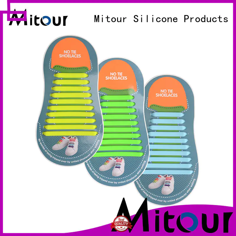 no tie elastic silicone shoelace shoelaces for child Mitour Silicone Products