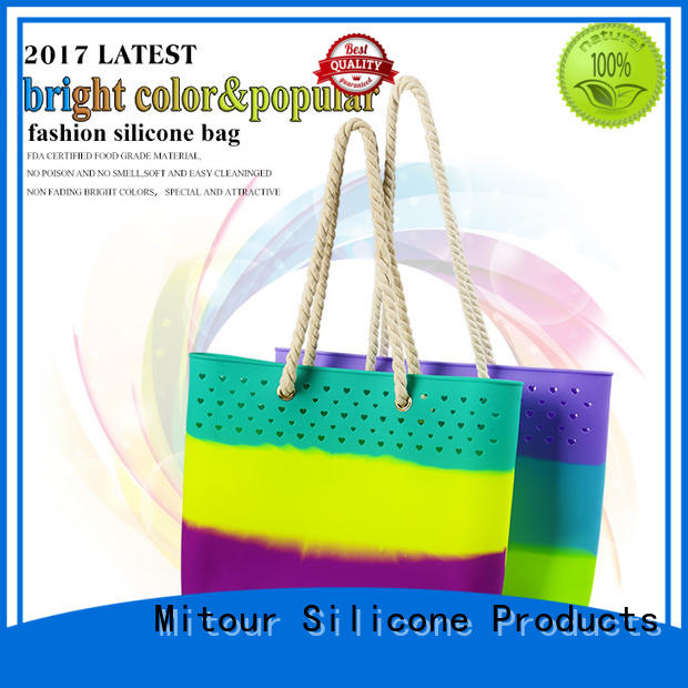 wholesale silicone beach tote bag for school