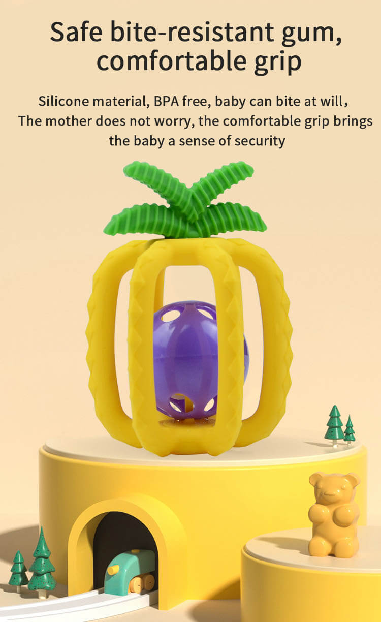 silicone pineapple teether baby
