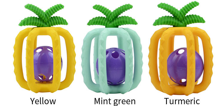 silicone pineapple teether color