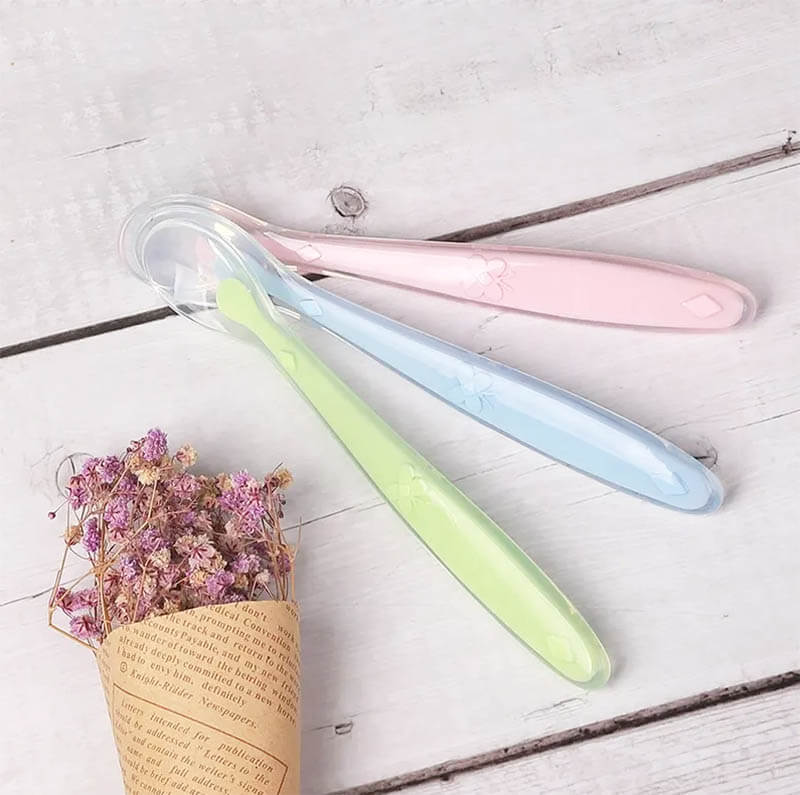 Silicone Overmolding Baby Spoon