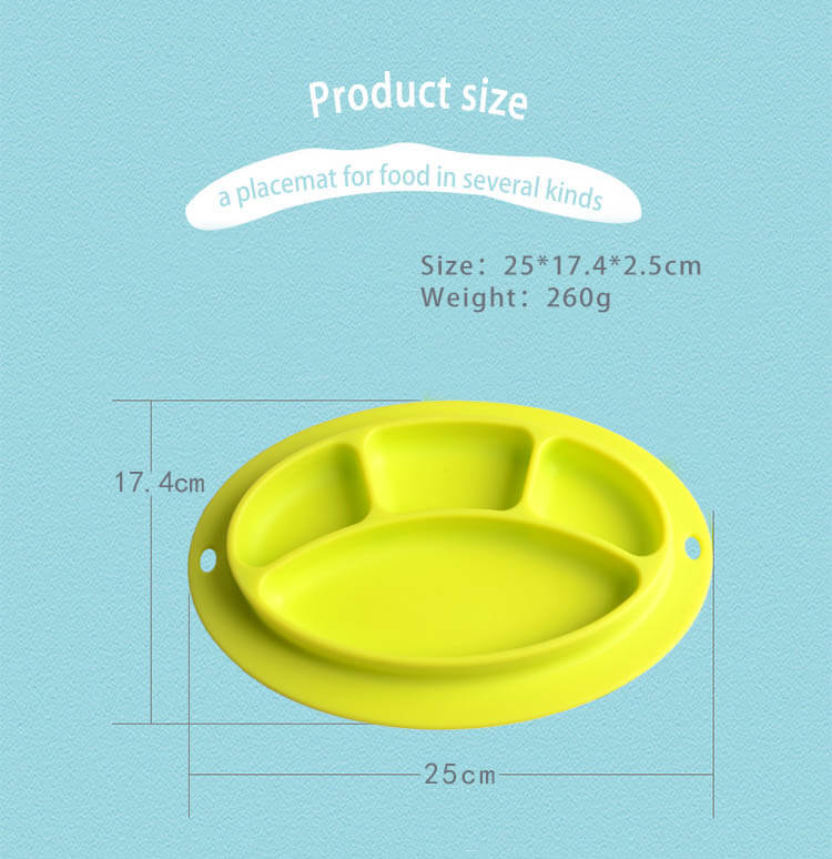 Silicone Baby Plate Size