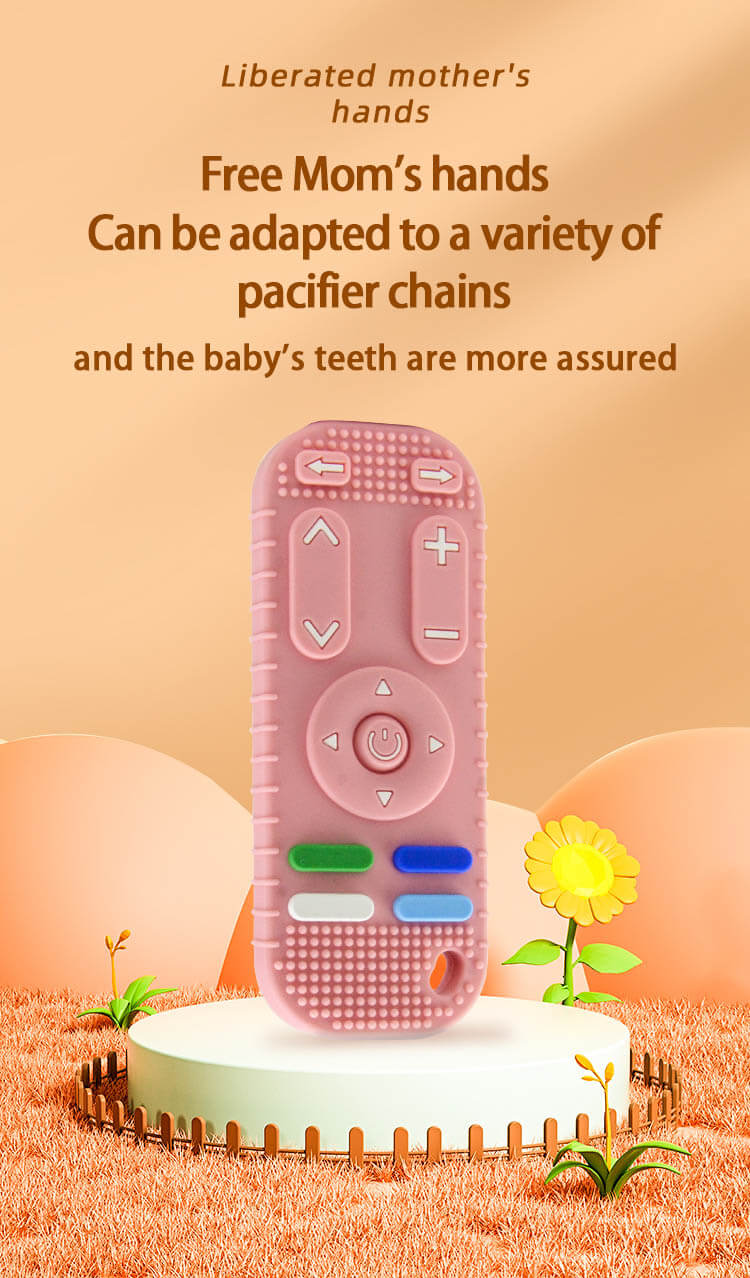 Wholesale Silicone Remote Teether With Clips