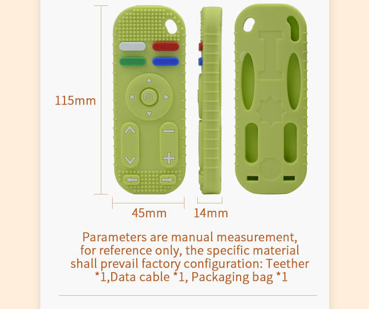 Silicone Remote Control Musical Teether Size