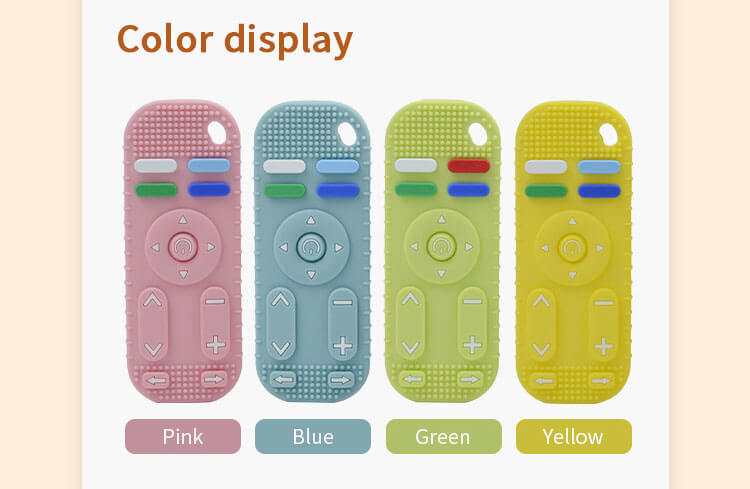 Custom Silicone Remote Control Musical Teether Color