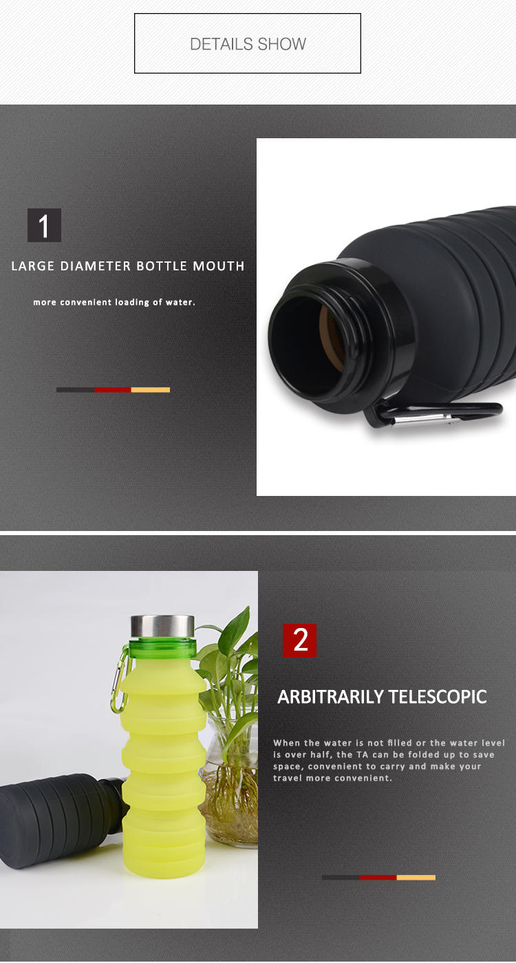 portable collapsible flask silicone inquire now for water storage