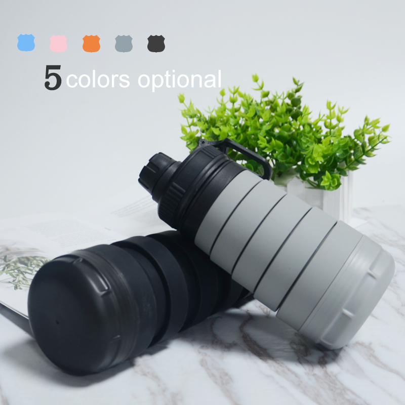 750ML Collapsible Silicone Water Bottle for Outdoor Sports