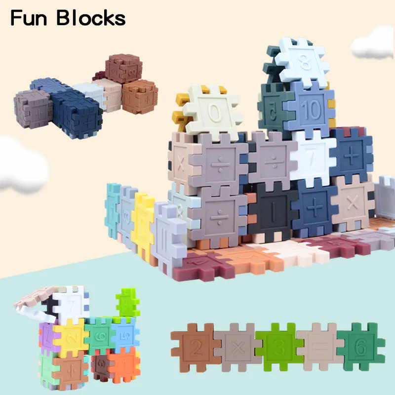 Silicone Square Blocks Toys