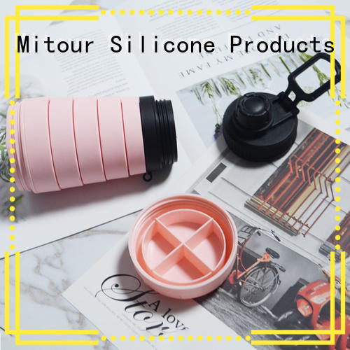 Mitour Silicone Products collapsible goglass water bottle supplier for water storage