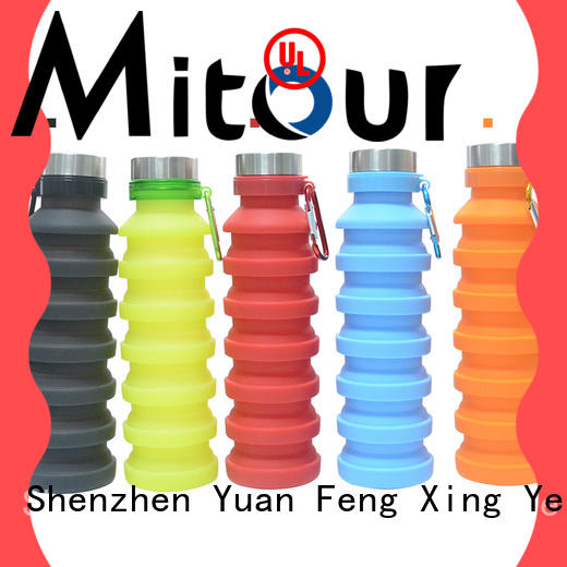 sports silicone foldable bottle bulk production for children Mitour Silicone Products